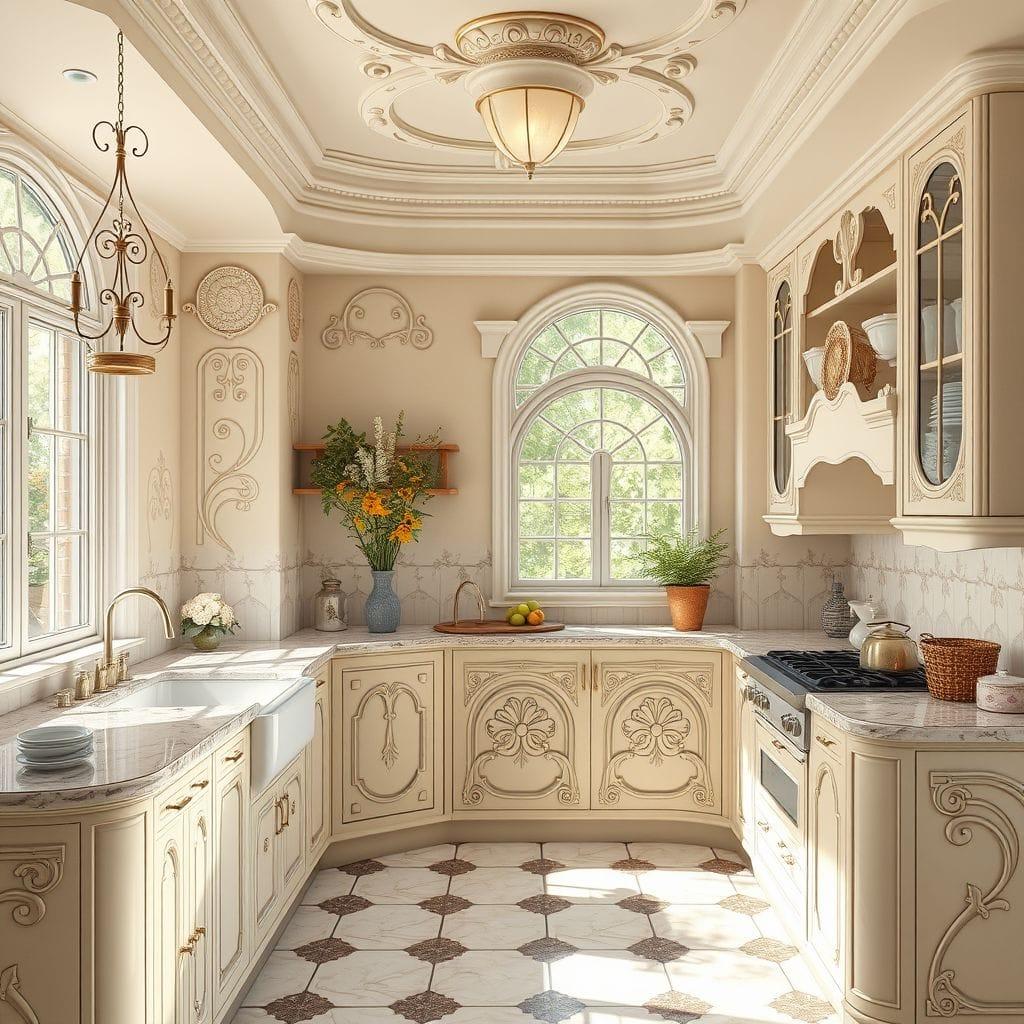 Art Nouveau kitchen - AI Generated