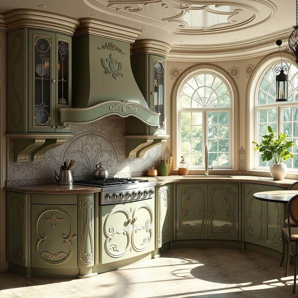 Art Nouveau kitchen - AI Generated