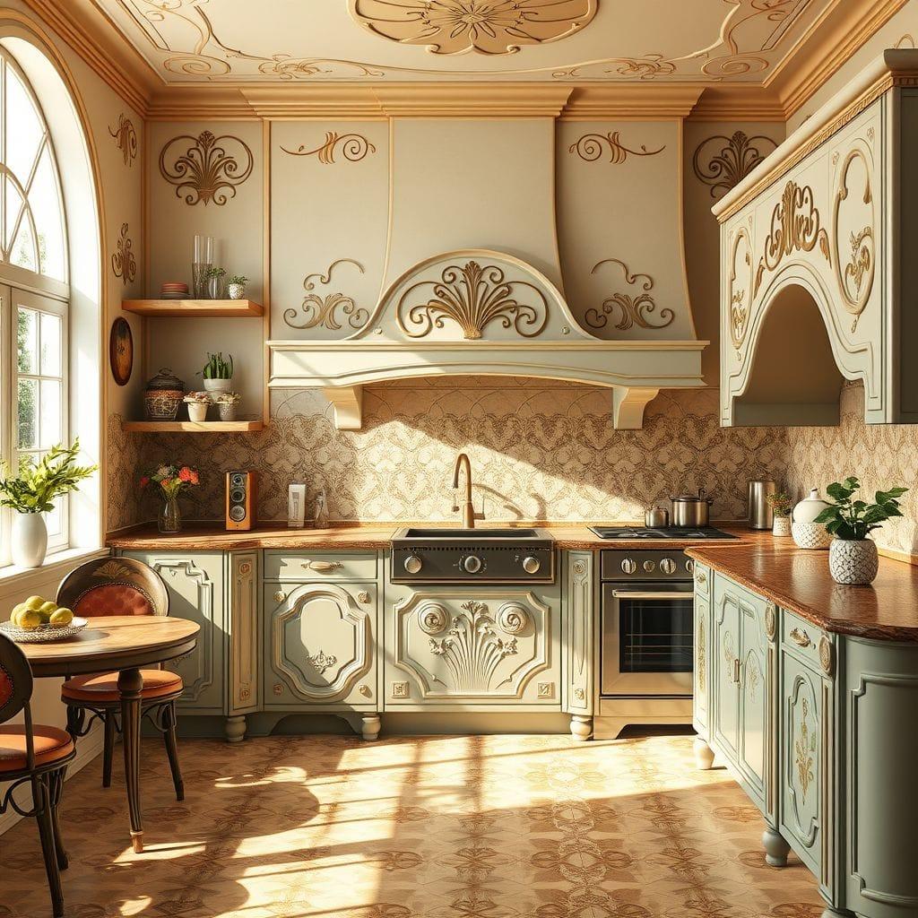 Art Nouveau kitchen - AI Generated