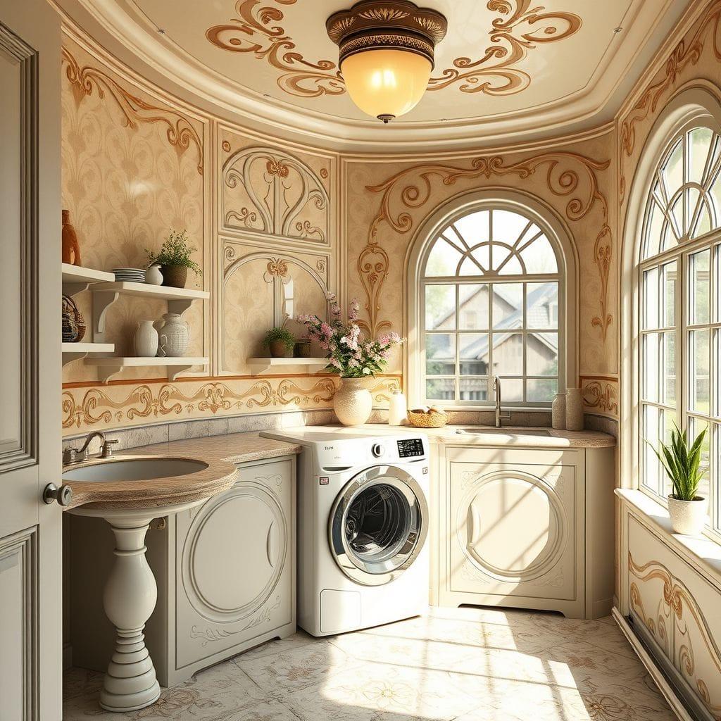 Art Nouveau laundry room - AI Generated