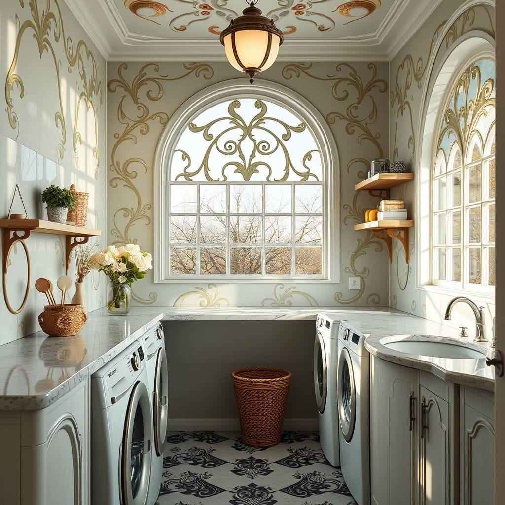 Art Nouveau laundry room - AI Generated