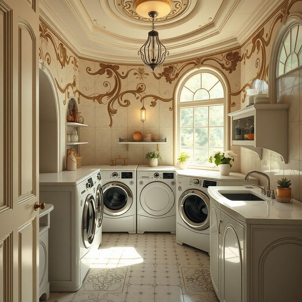 Art Nouveau laundry room - AI Generated
