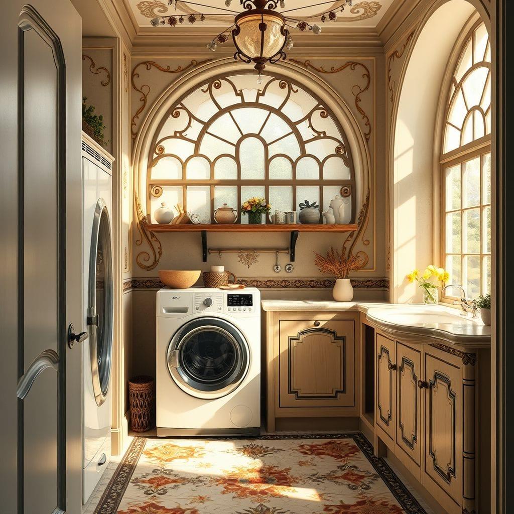 Art Nouveau laundry room - AI Generated