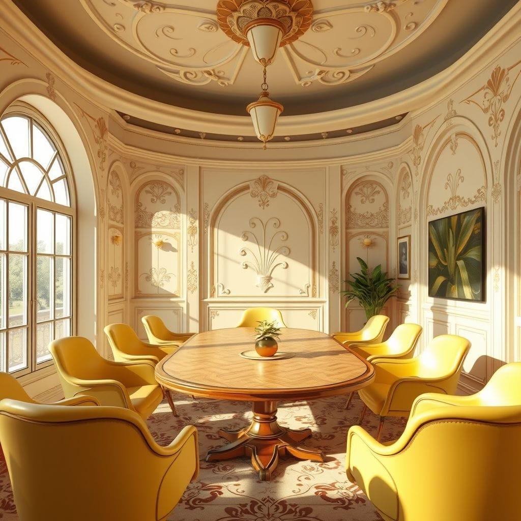 Art Nouveau meeting room - AI Generated