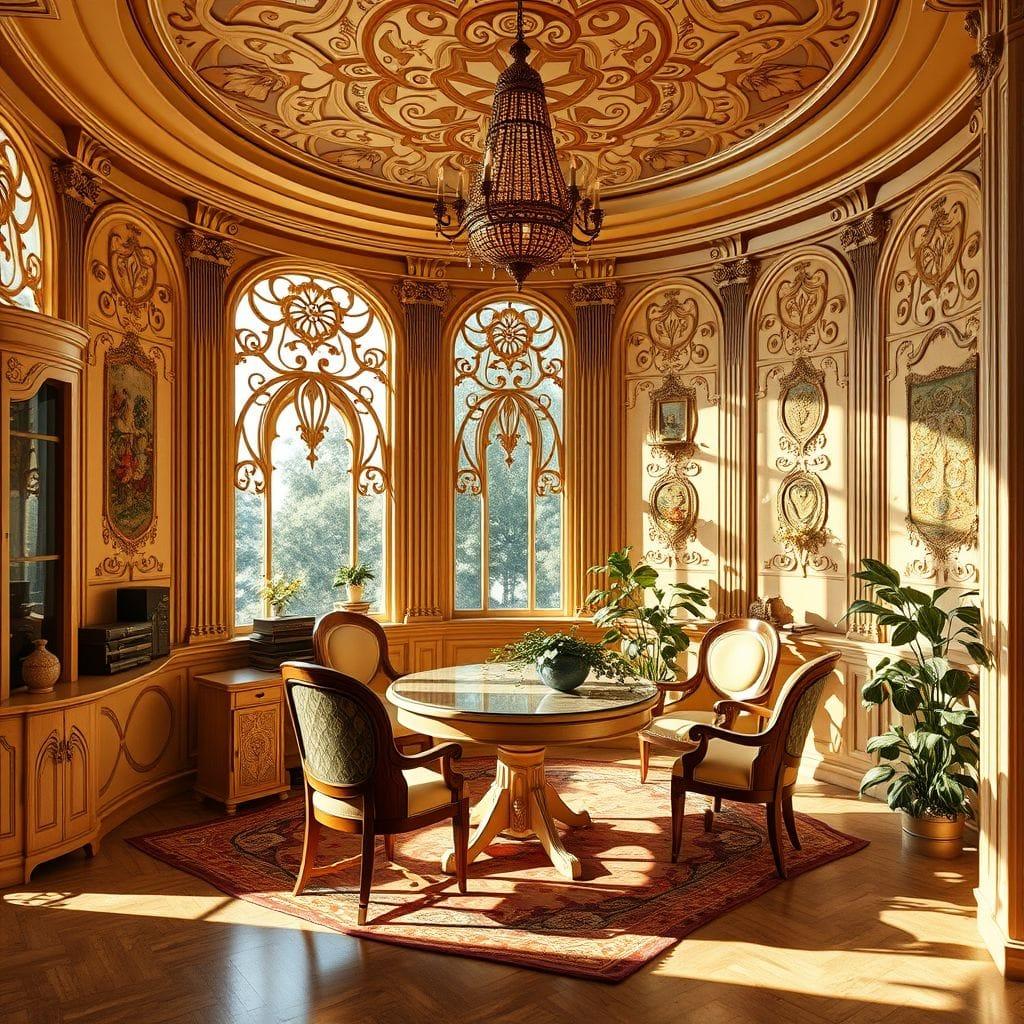 Art Nouveau office - AI Generated