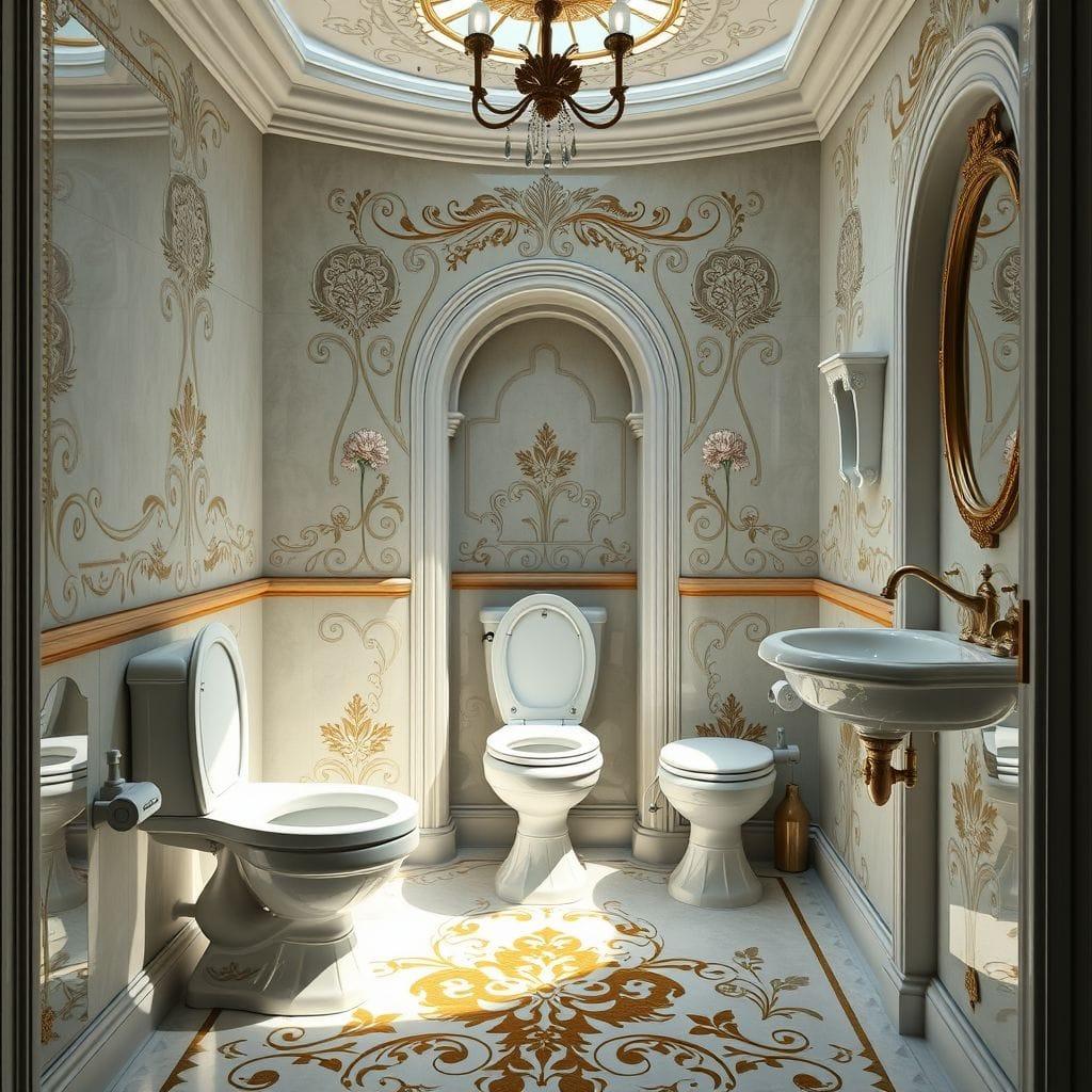 Art Nouveau toilet - AI Generated