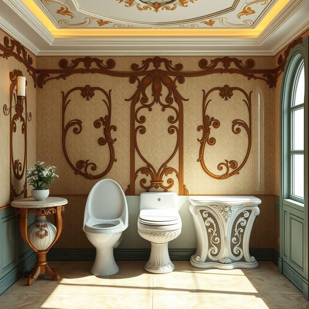 Art Nouveau toilet - AI Generated