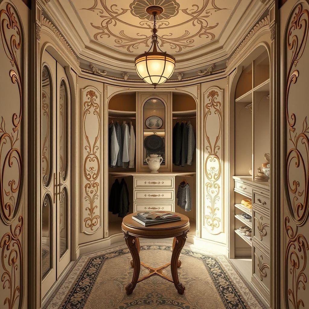 Art Nouveau walk-in closet - AI Generated