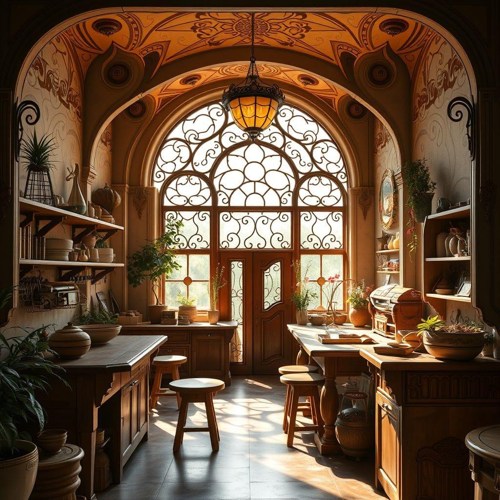 Art Nouveau workshop - AI Generated