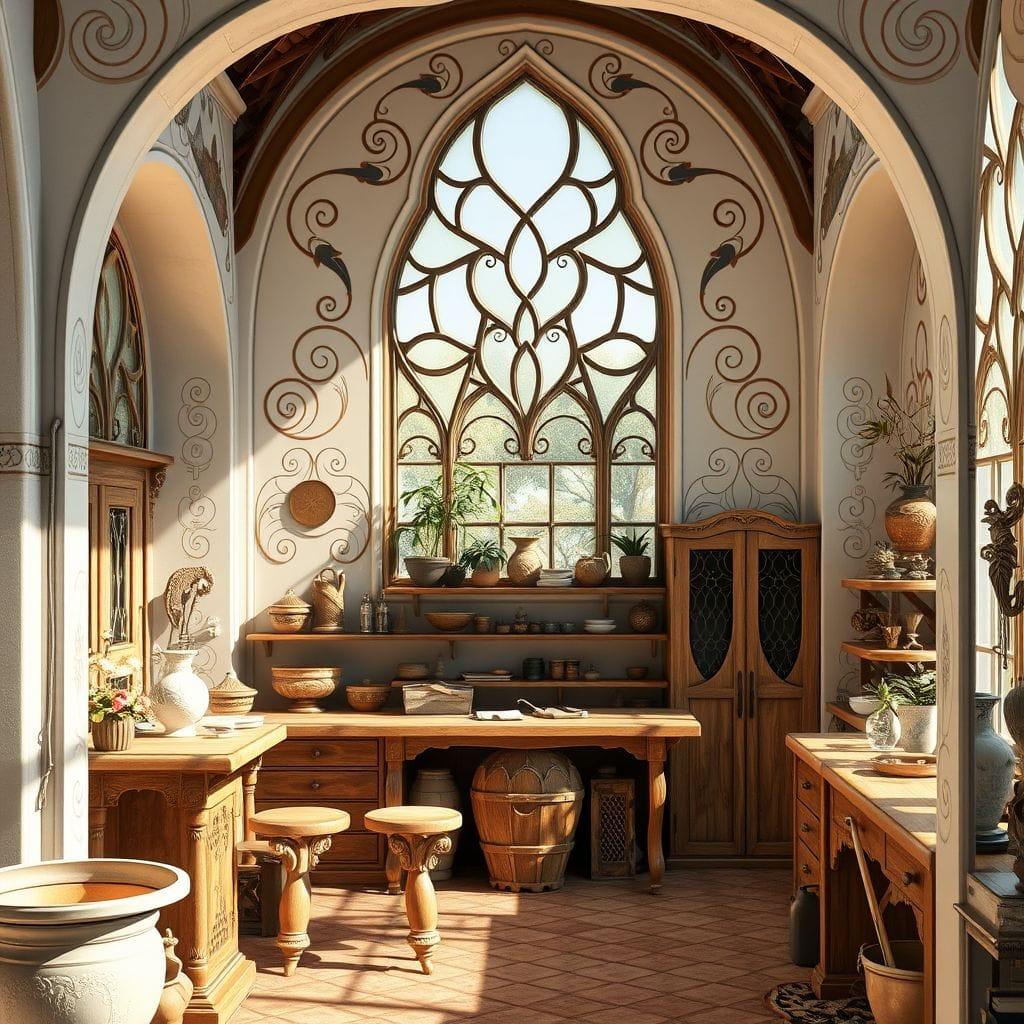 Art Nouveau workshop - AI Generated