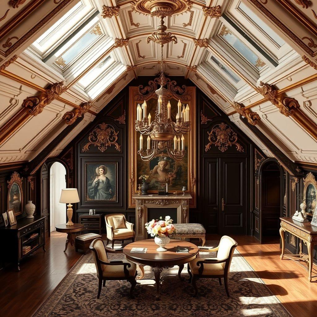 Baroque attic - AI Generated