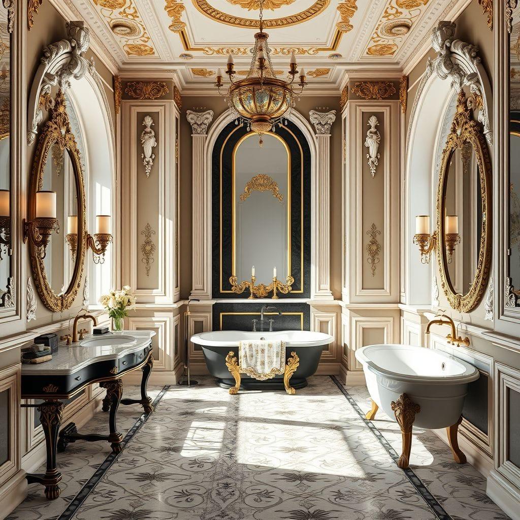 Baroque bathroom - AI Generated