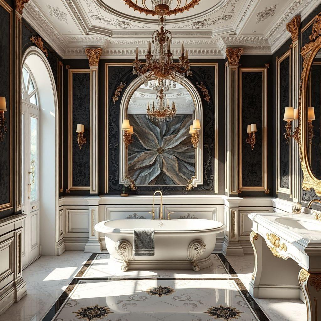 Baroque bathroom - AI Generated