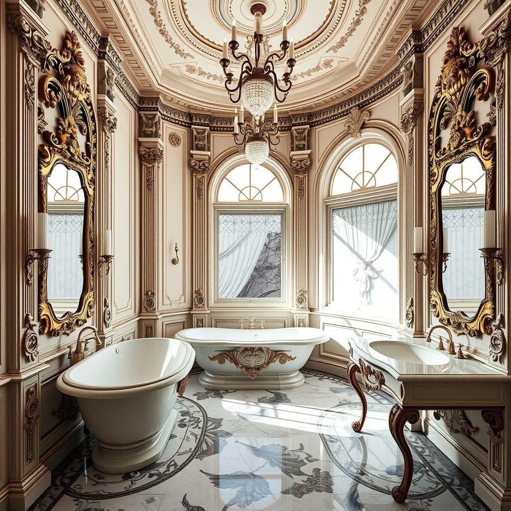 Baroque bathroom - AI Generated