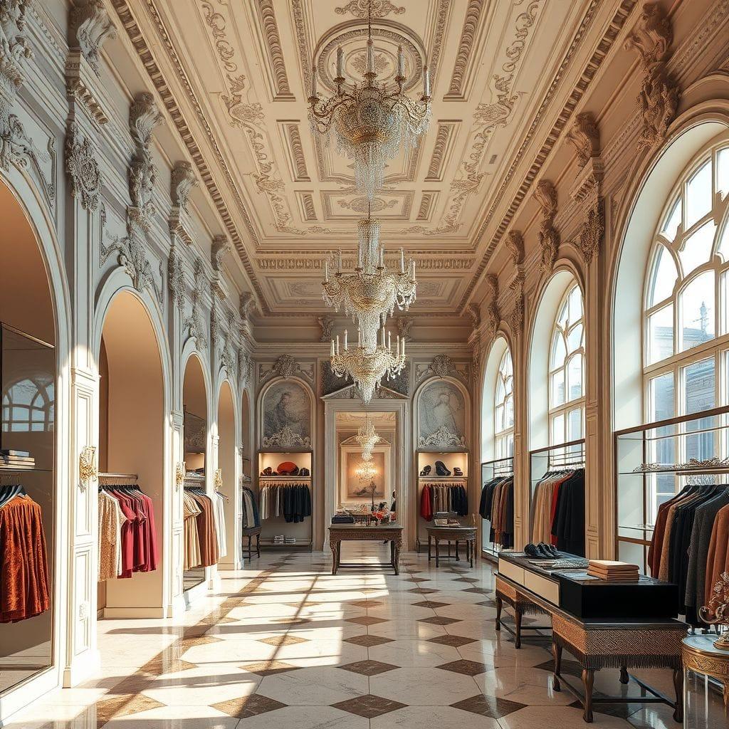 Baroque clothing store - AI Generated