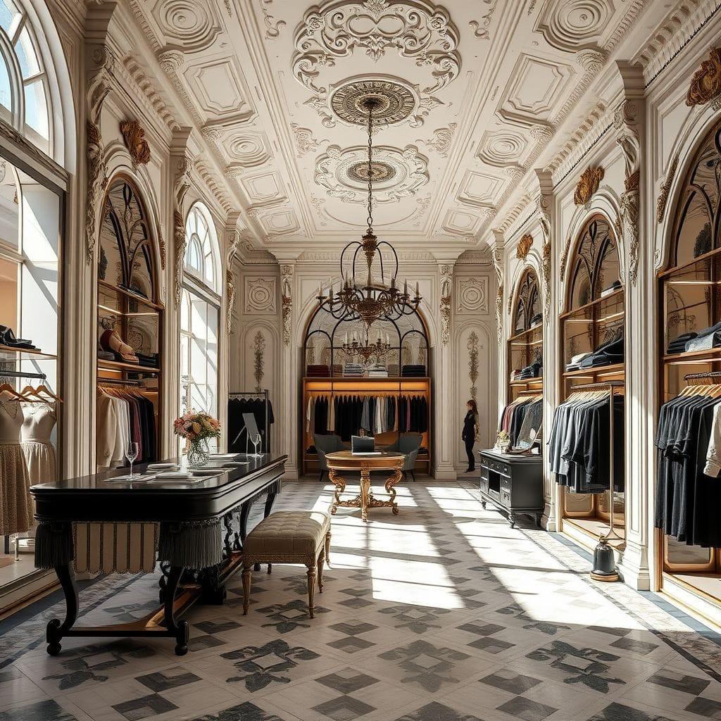 Baroque clothing store - AI Generated