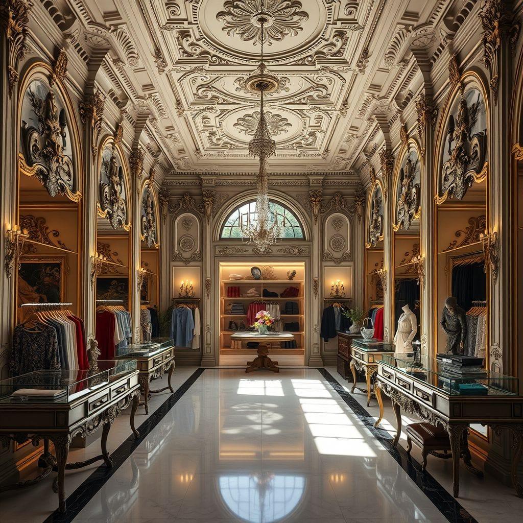 Baroque clothing store - AI Generated