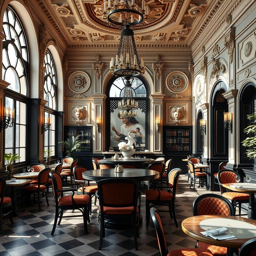 Baroque coffee shop - AI Generated