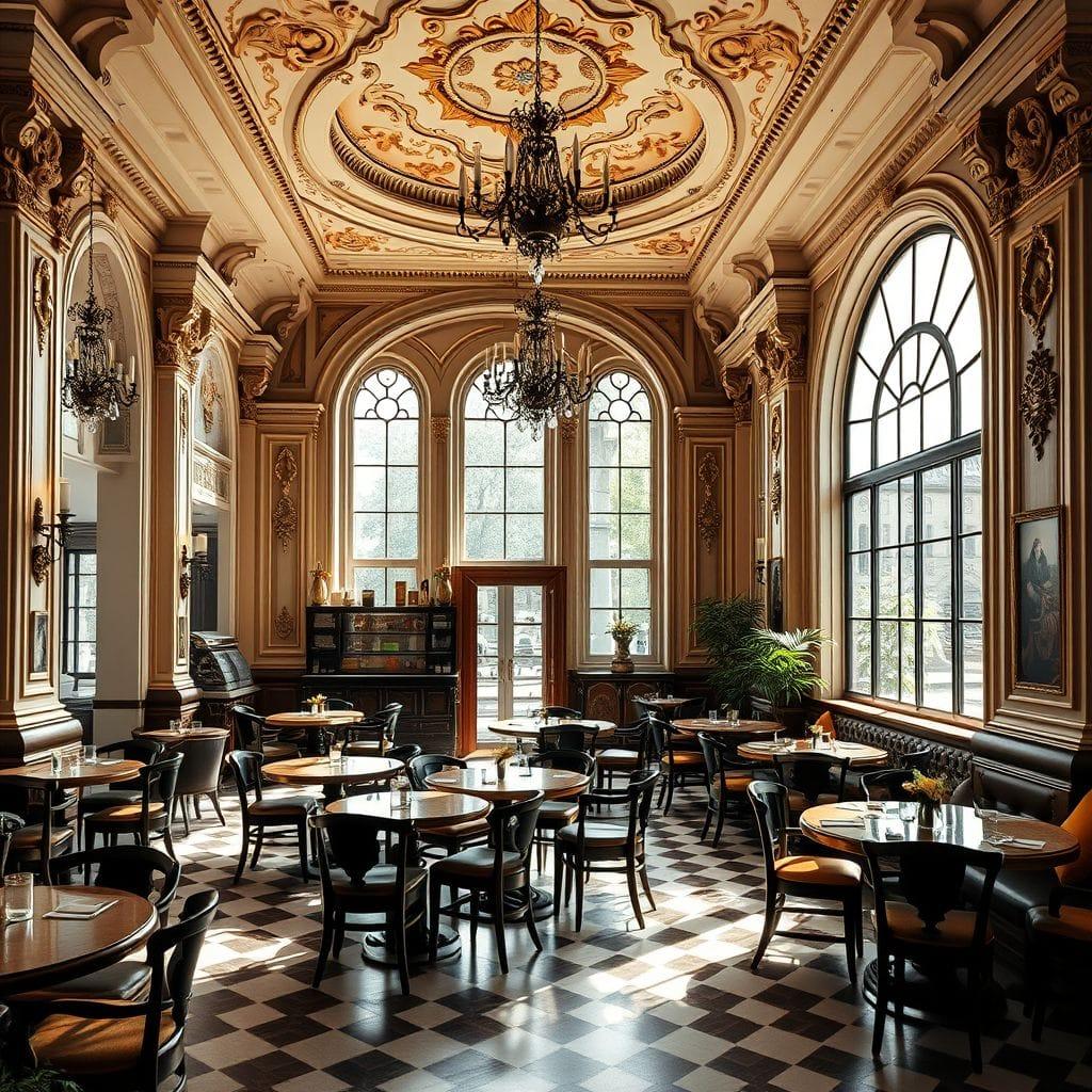 Baroque coffee shop - AI Generated