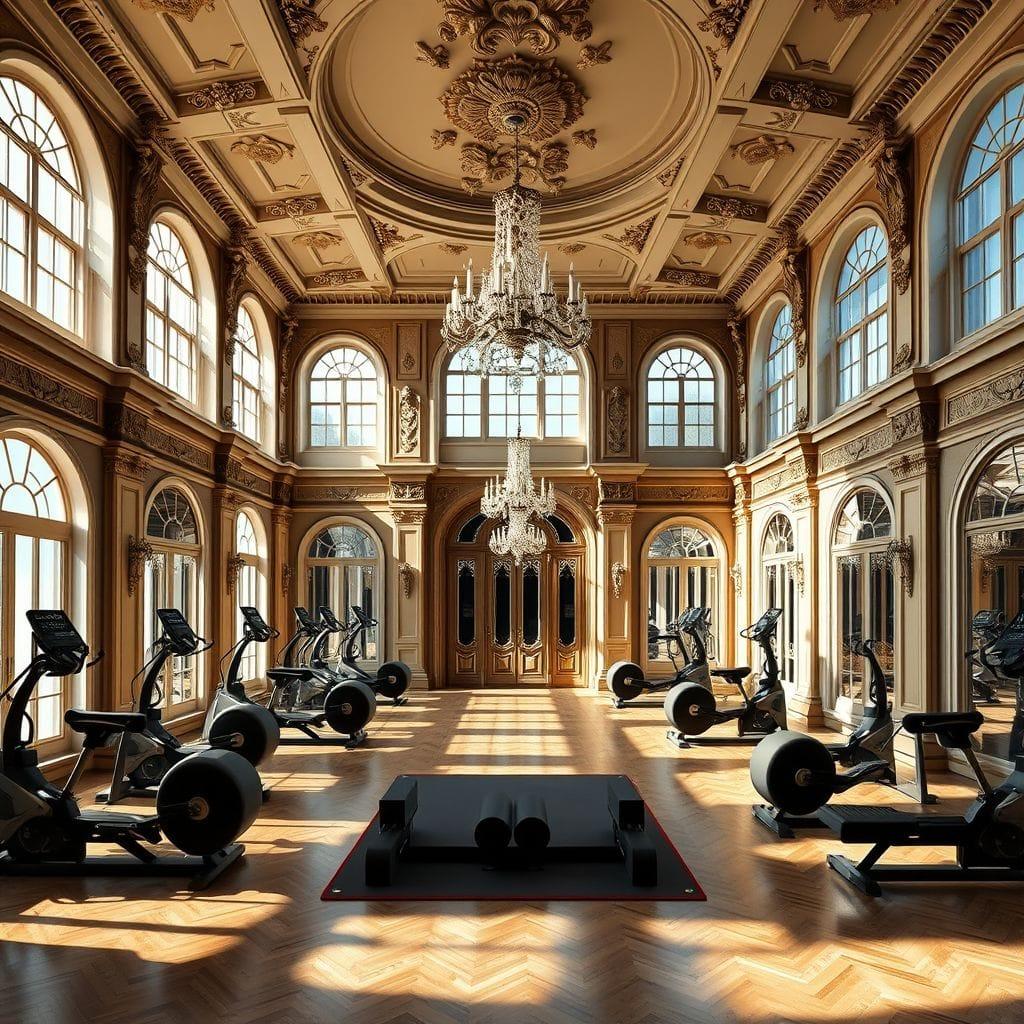 Baroque gym - AI Generated