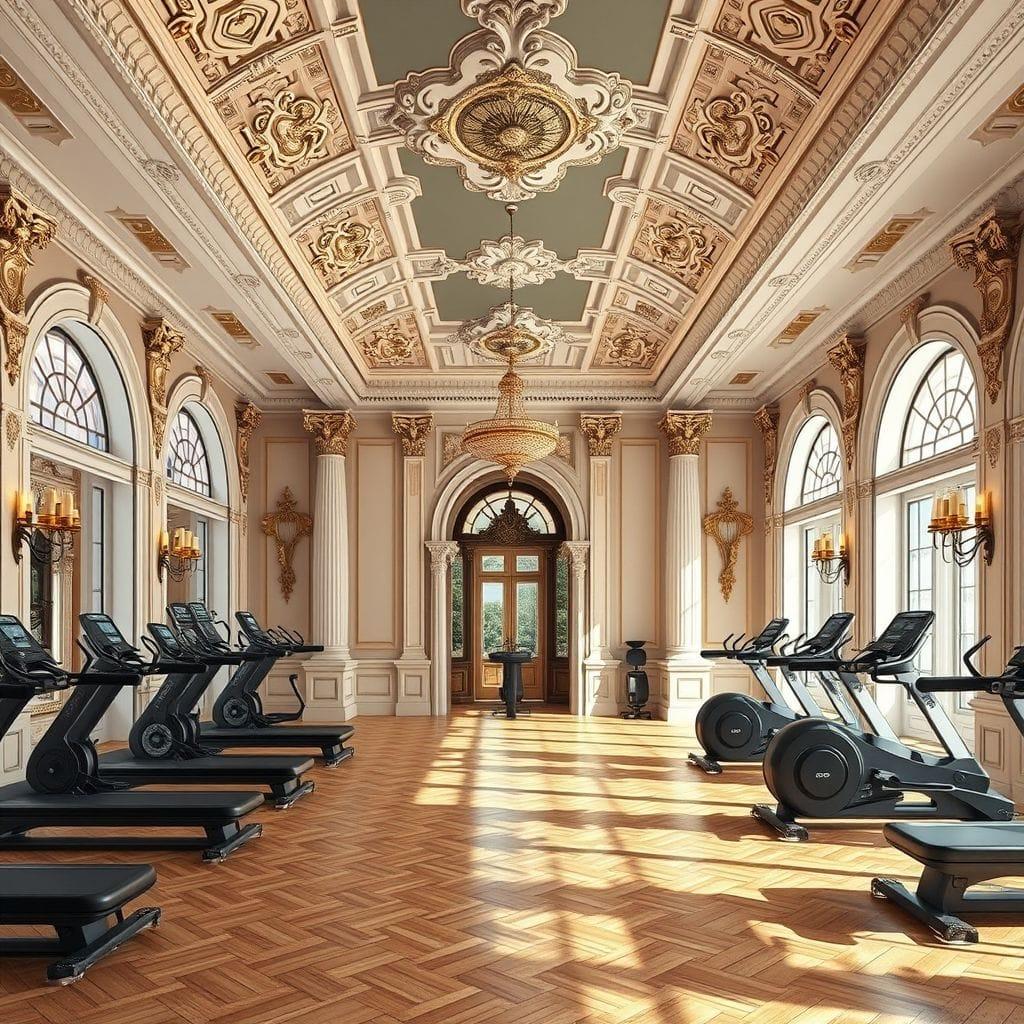 Baroque gym - AI Generated