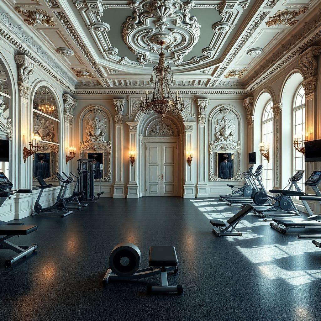 Baroque gym - AI Generated