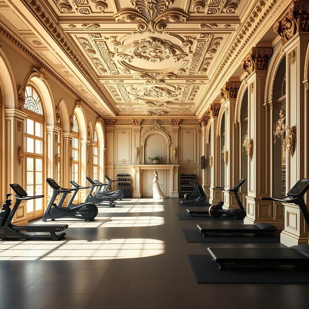 Baroque gym - AI Generated