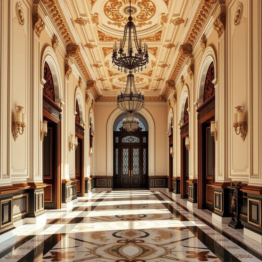 Baroque hallway - AI Generated