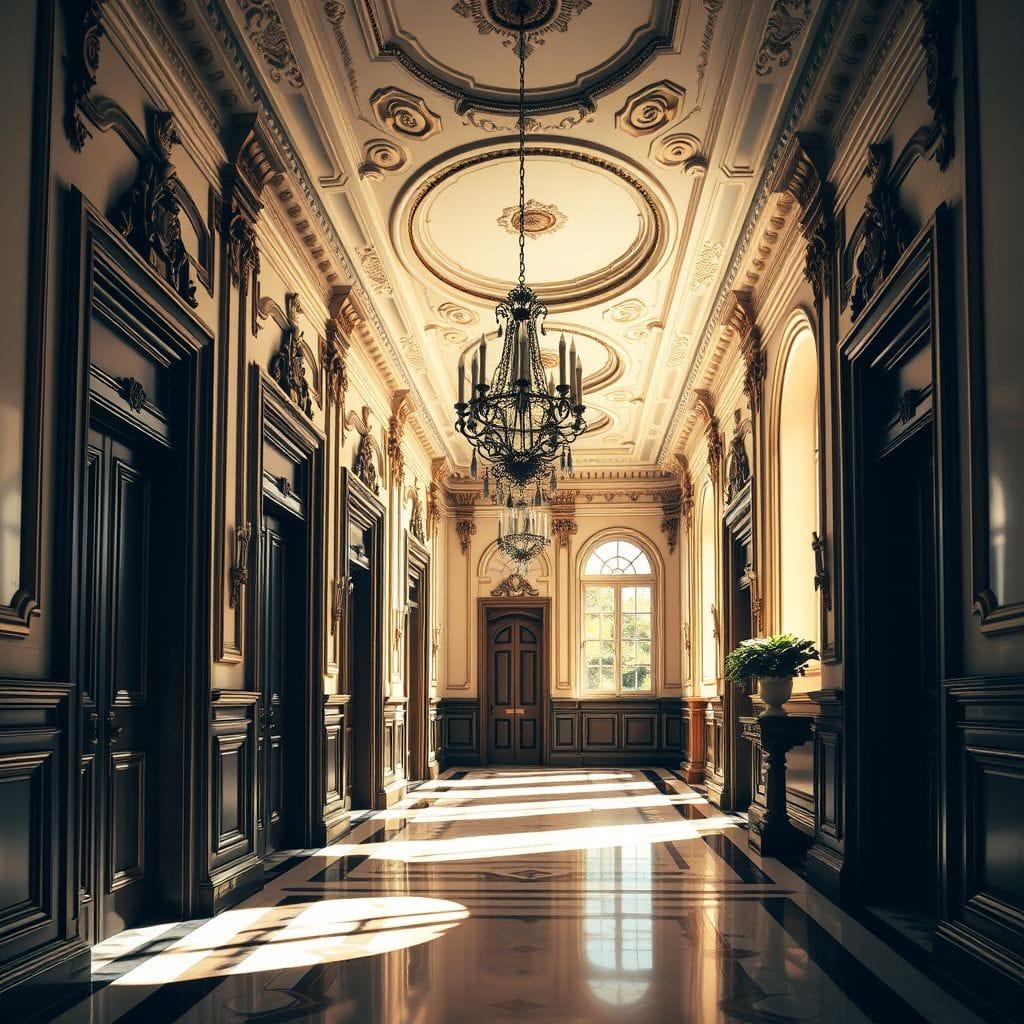 Baroque hallway - AI Generated