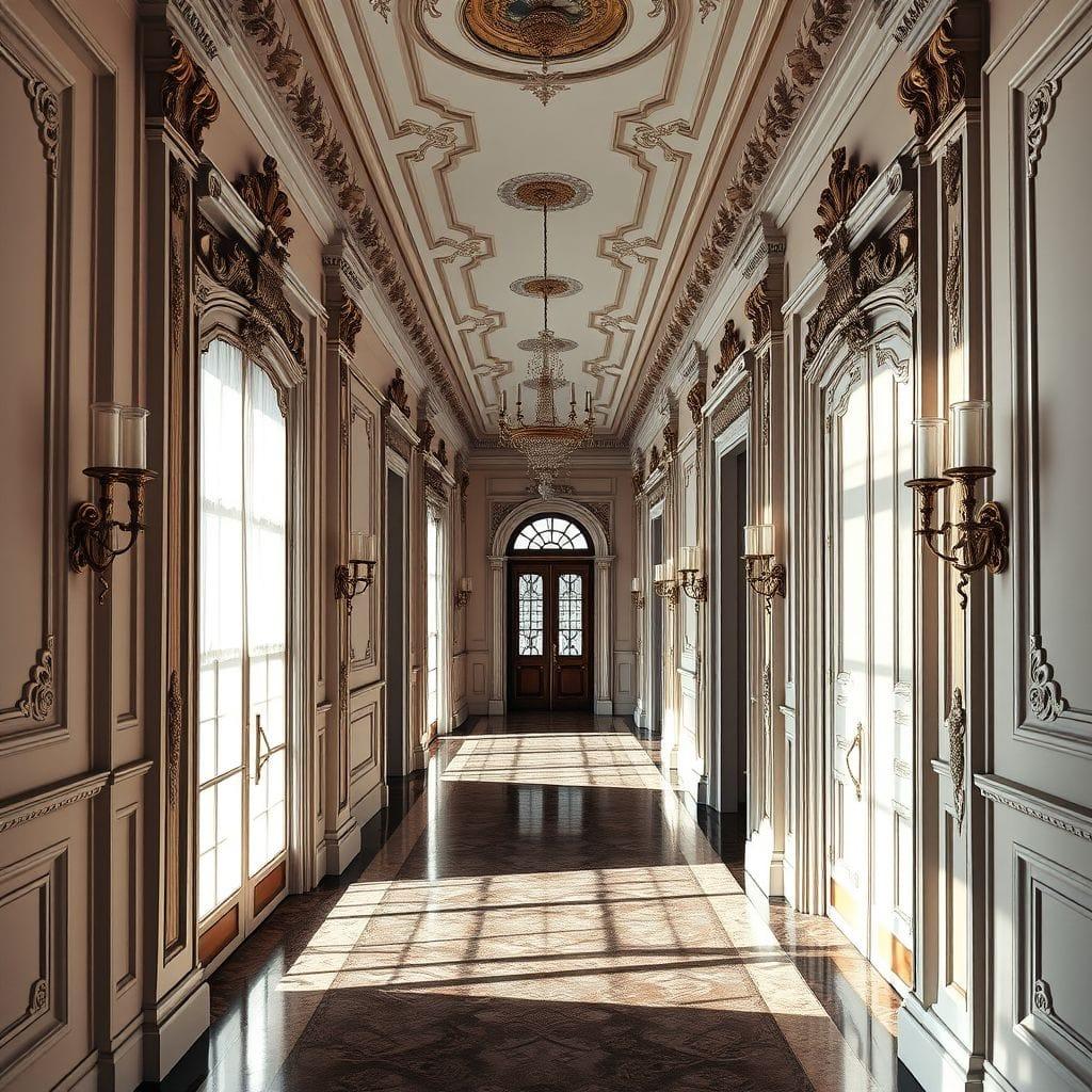 Baroque hallway - AI Generated