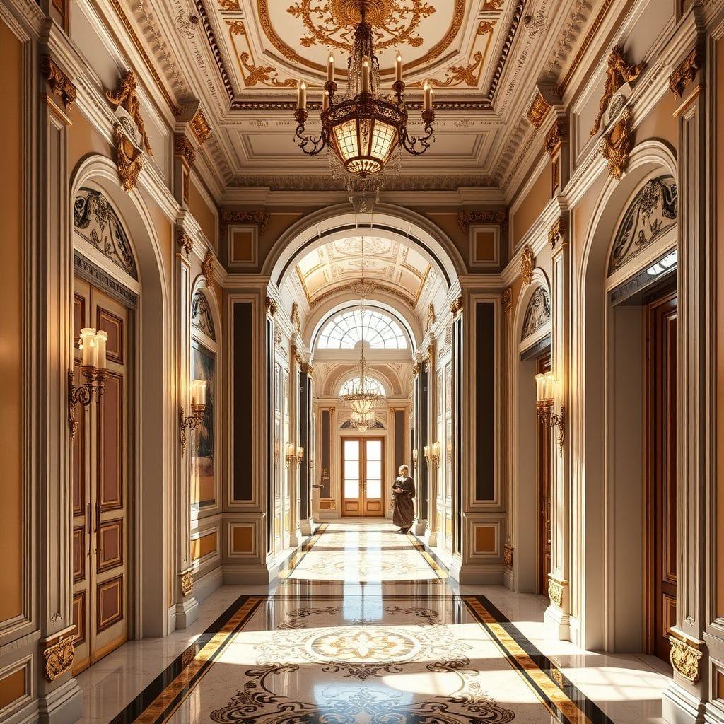 Baroque hallway - AI Generated