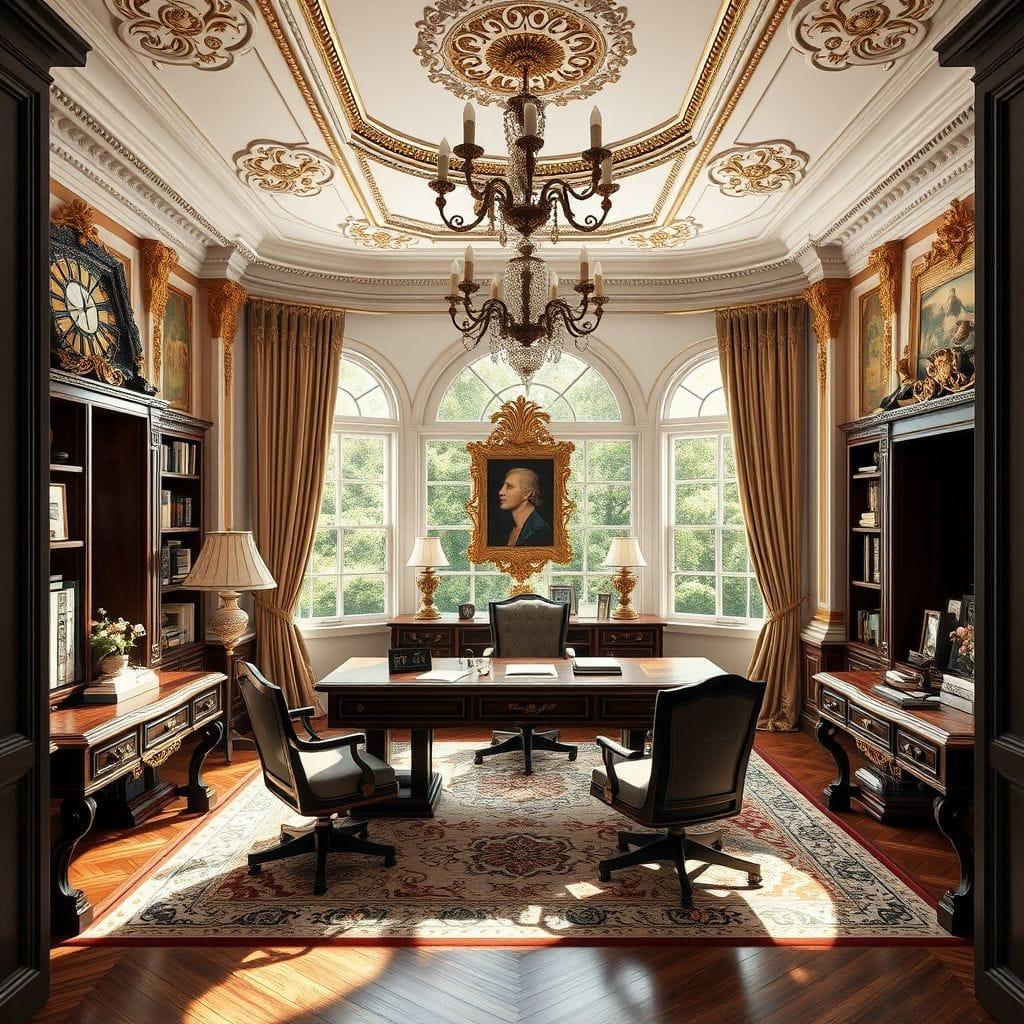 Baroque home office - AI Generated