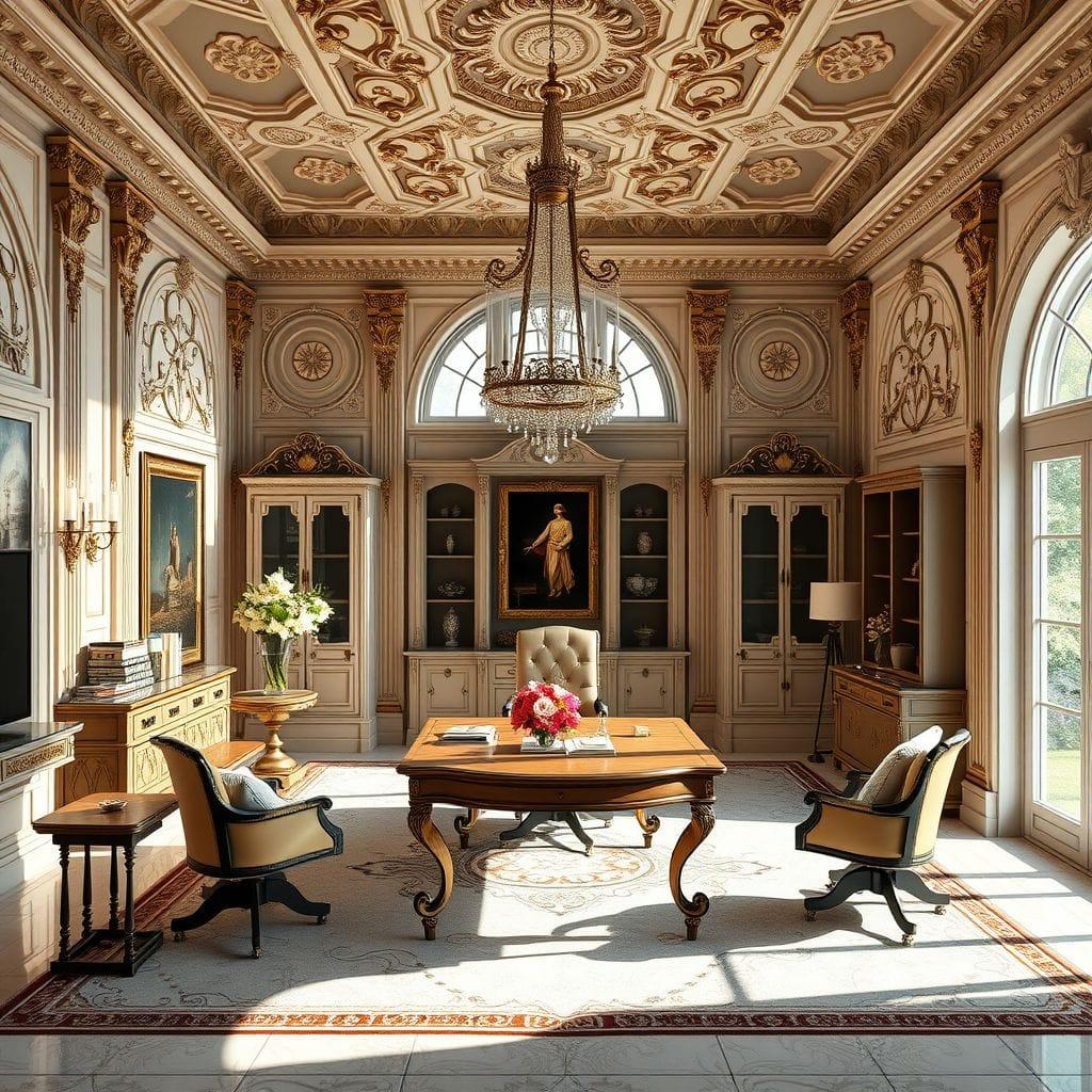 Baroque home office - AI Generated
