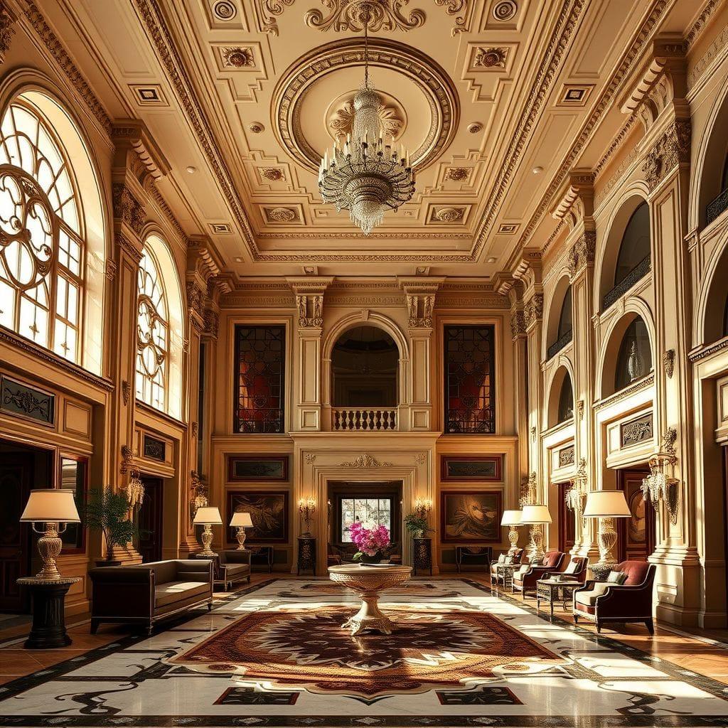 Baroque hotel lobby - AI Generated