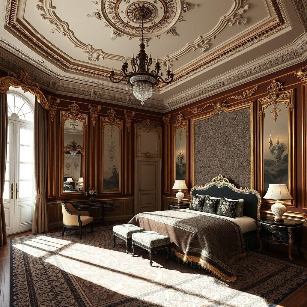 Baroque hotel room - AI Generated