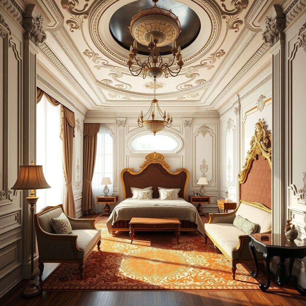 Baroque hotel room - AI Generated