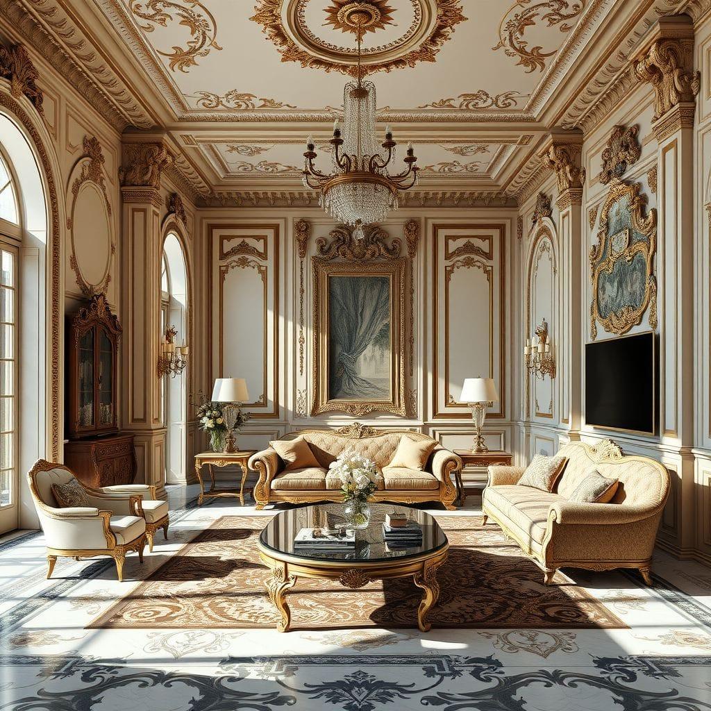 Baroque living room - AI Generated
