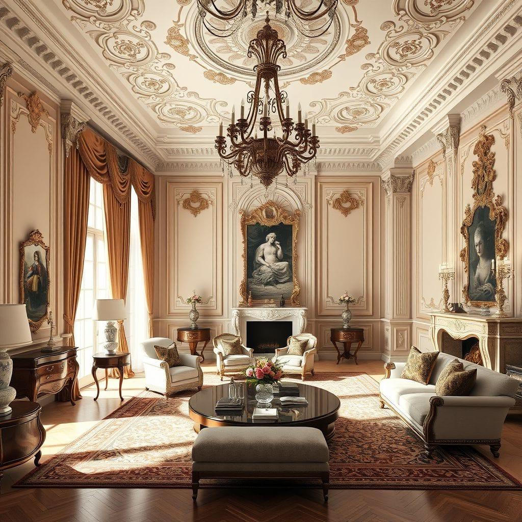 Baroque living room - AI Generated