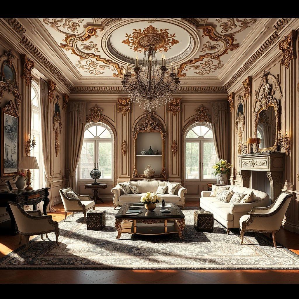 Baroque living room - AI Generated
