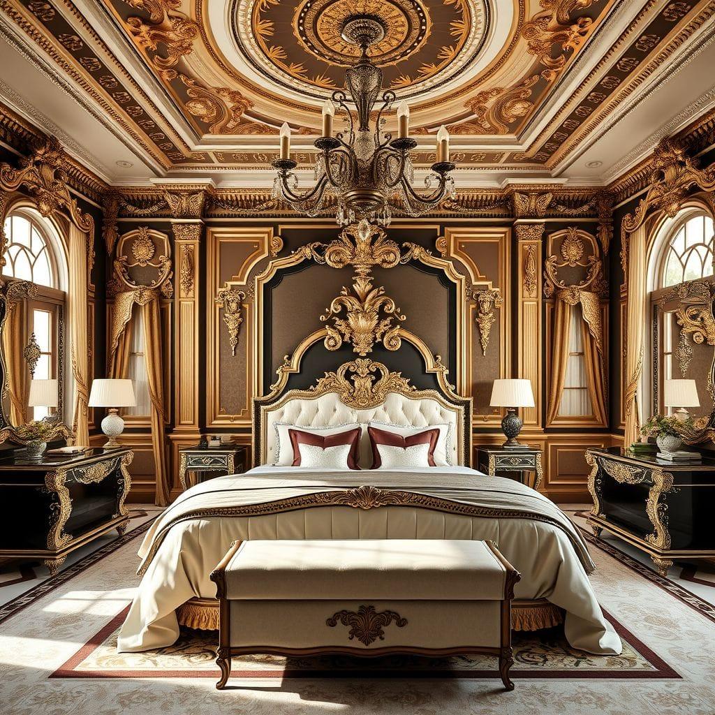 Baroque master bedroom - AI Generated