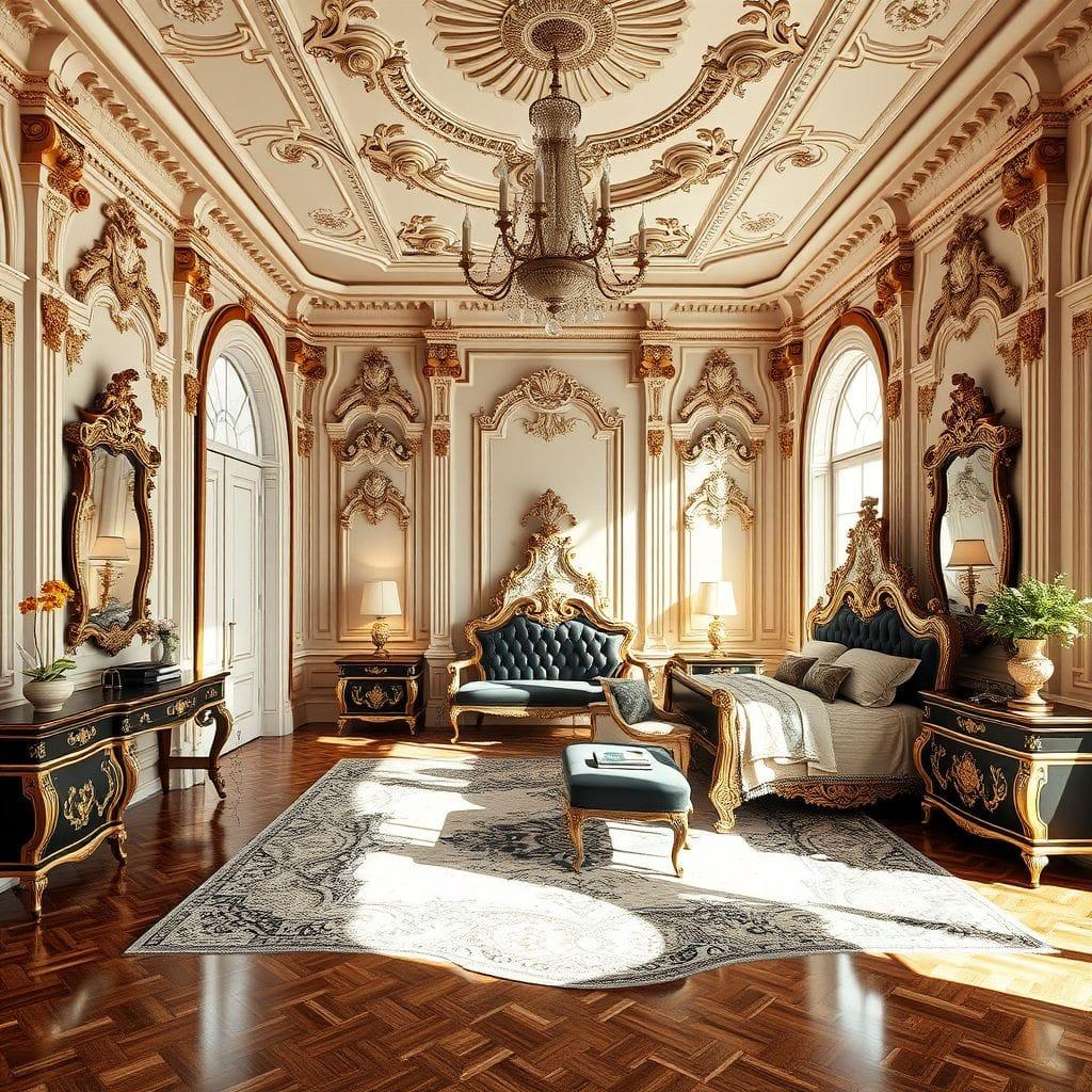Baroque master bedroom - AI Generated