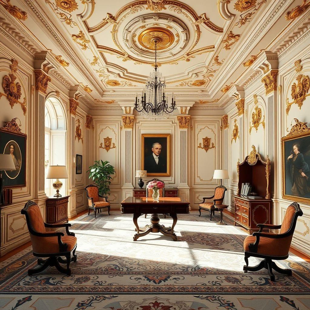 Baroque office - AI Generated