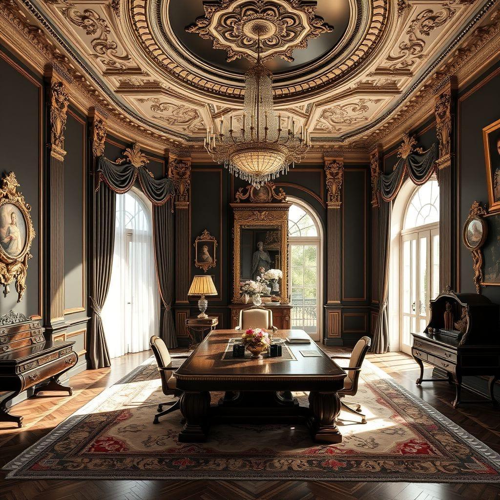 Baroque office - AI Generated
