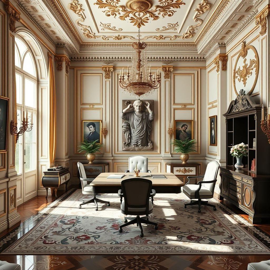 Baroque office - AI Generated