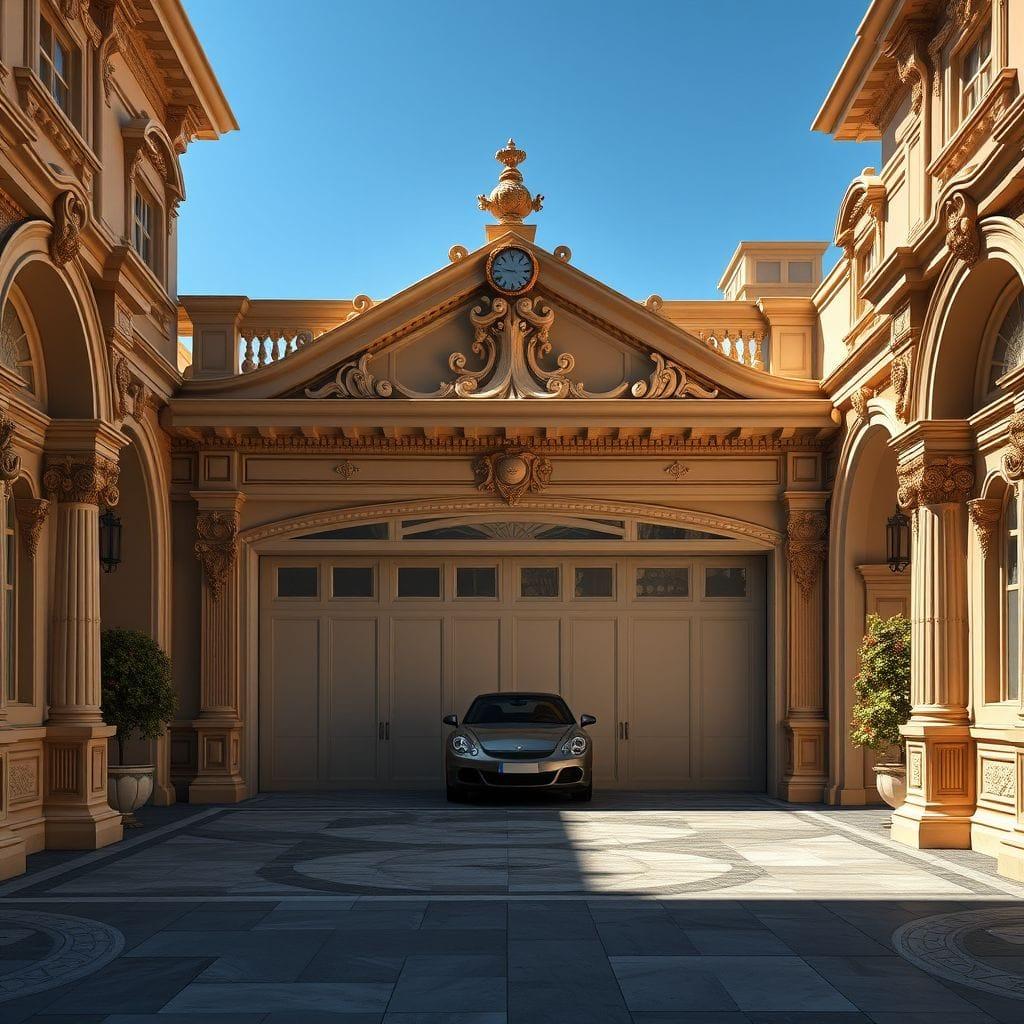 Baroque outdoor garage - AI Generated