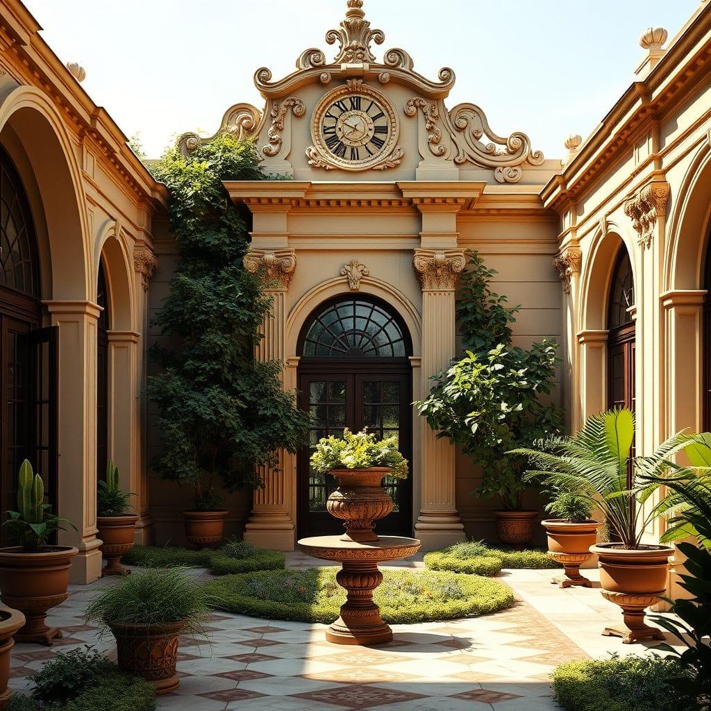 Baroque outdoor garden - AI Generated