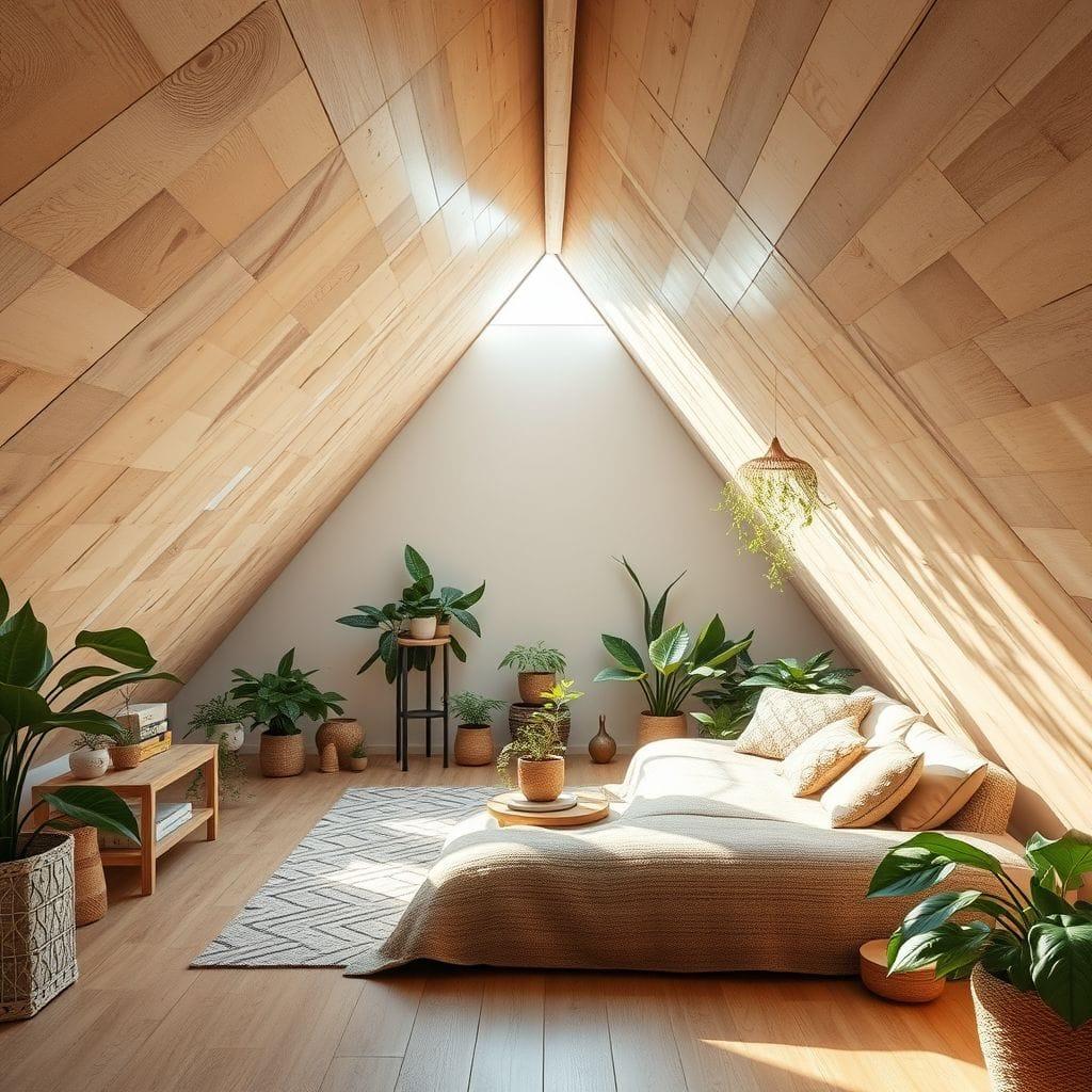 Biophilic attic - AI Generated