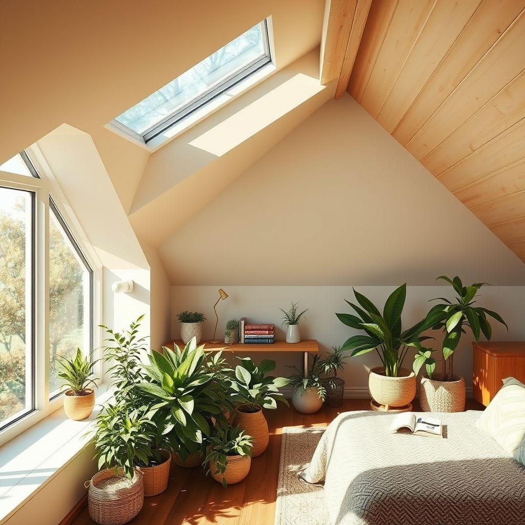 Biophilic attic - AI Generated