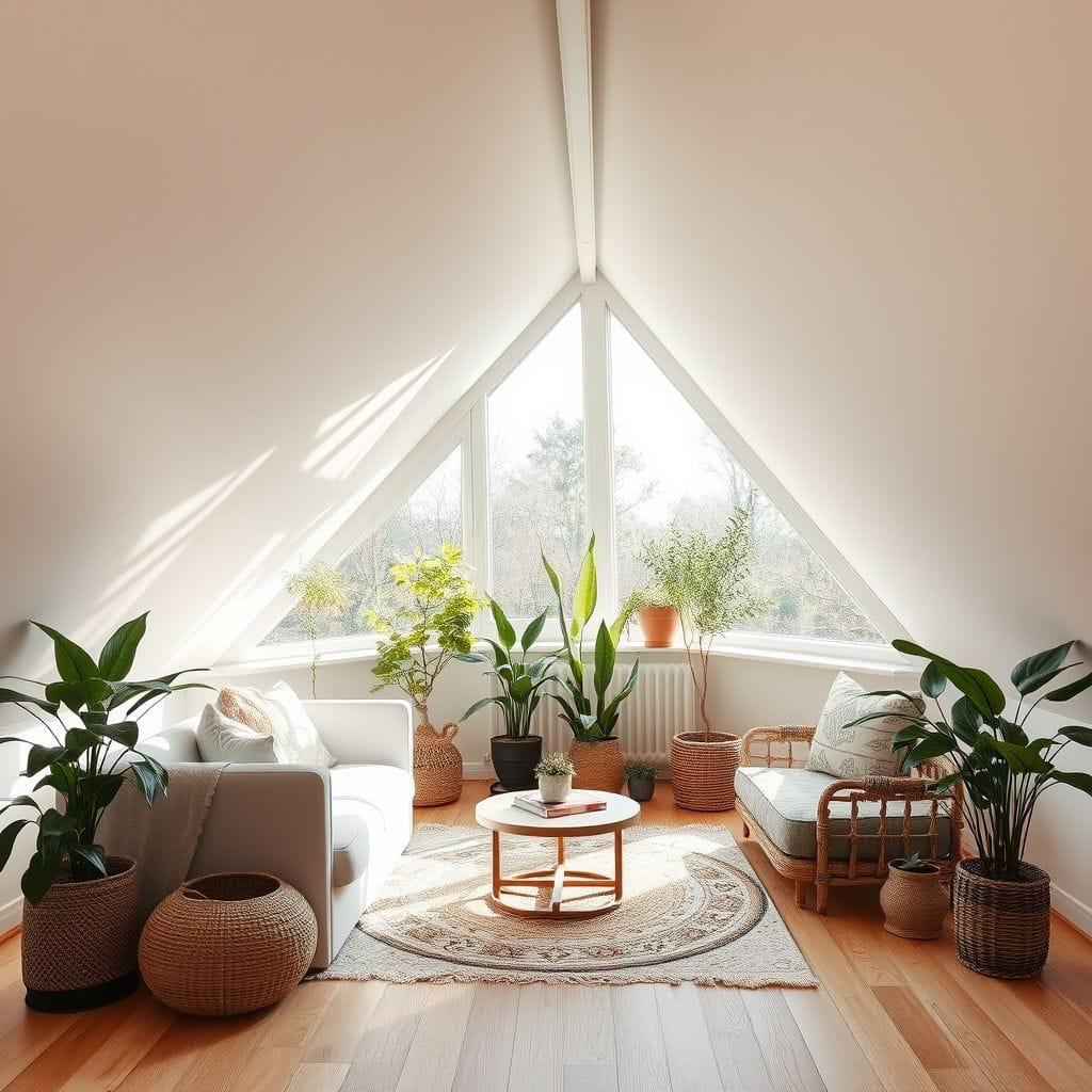Biophilic attic - AI Generated