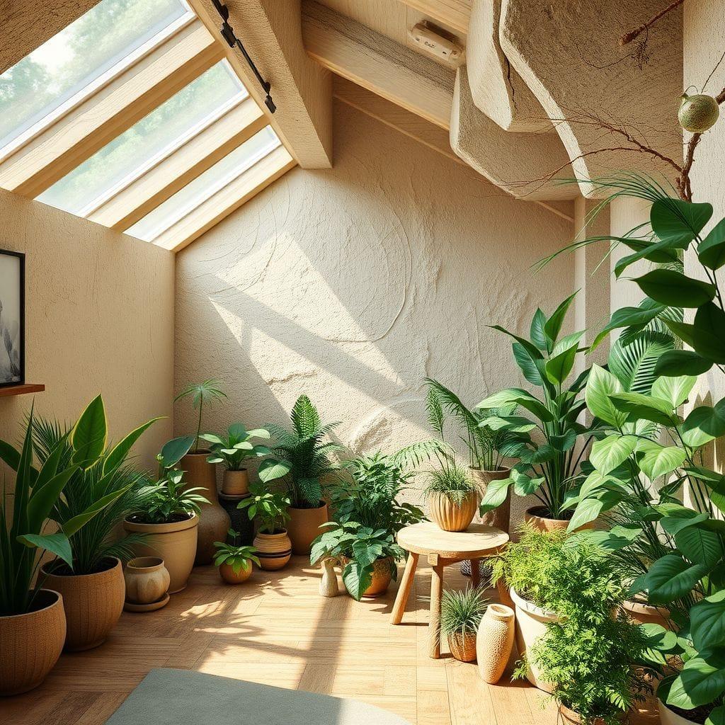 Biophilic basement - AI Generated